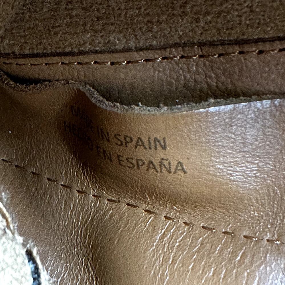 Pikolinos Baqueira Cowboy Ankle Zip Suede Boots Western Block Heel Tan 8.5 - Picture 6 of 7